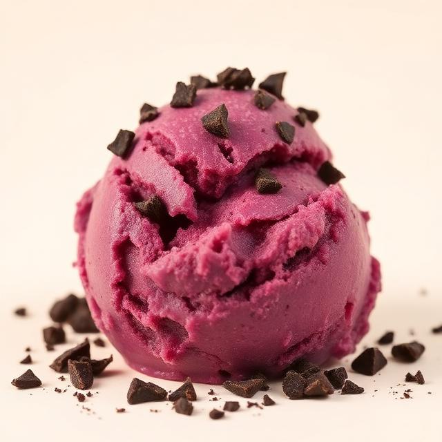 Scoop of Black Raspberry Thunder ice cream